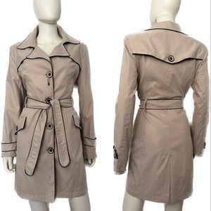 NEW WOMEN SINGLE-BREASTED BUTTONED TRENCH‎ COAT BELTED LINED JACKET COLLARED